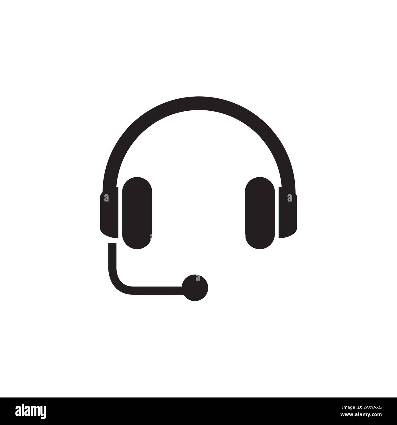 customer center, operator, support, headset vector icon illustration Stock Vector