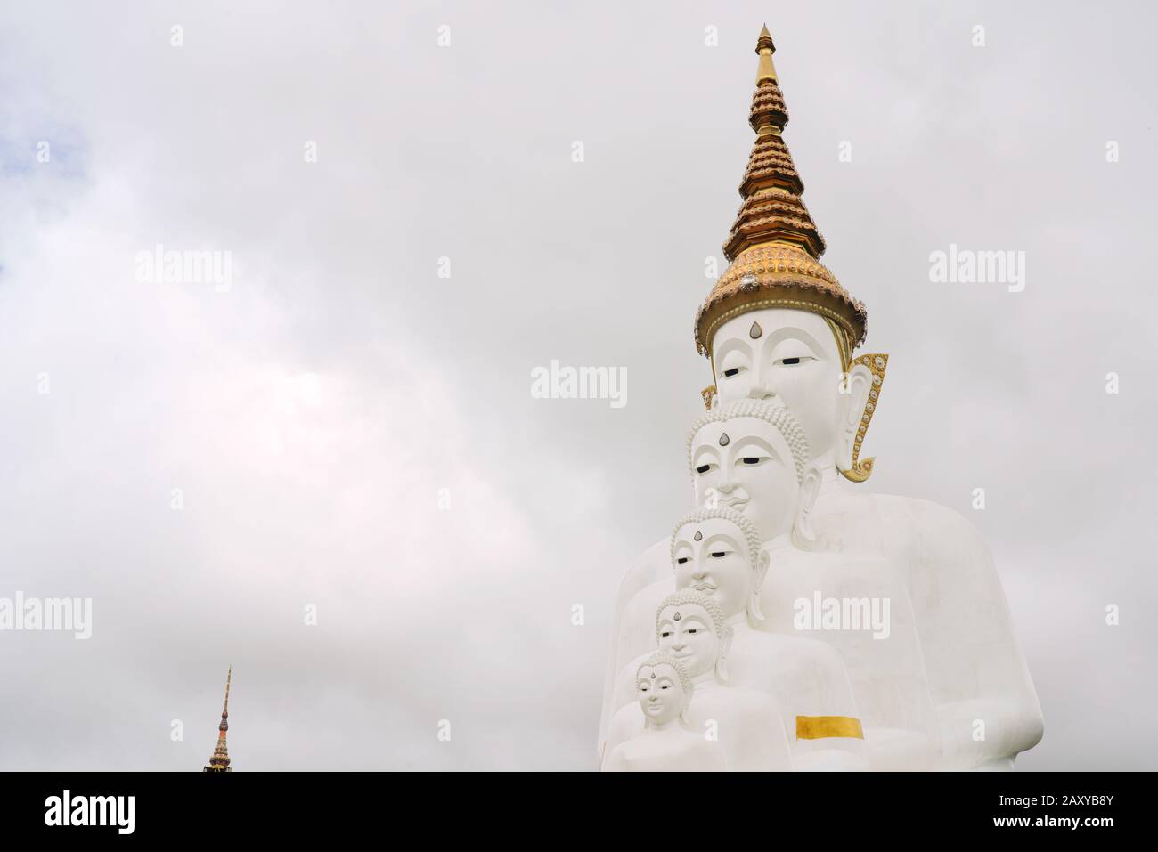 Large white buddha statues at Wat Pha Sorn Kaew, Khaem Son, Khao Kho District, Phetchabun, Thailand Stock Photo
