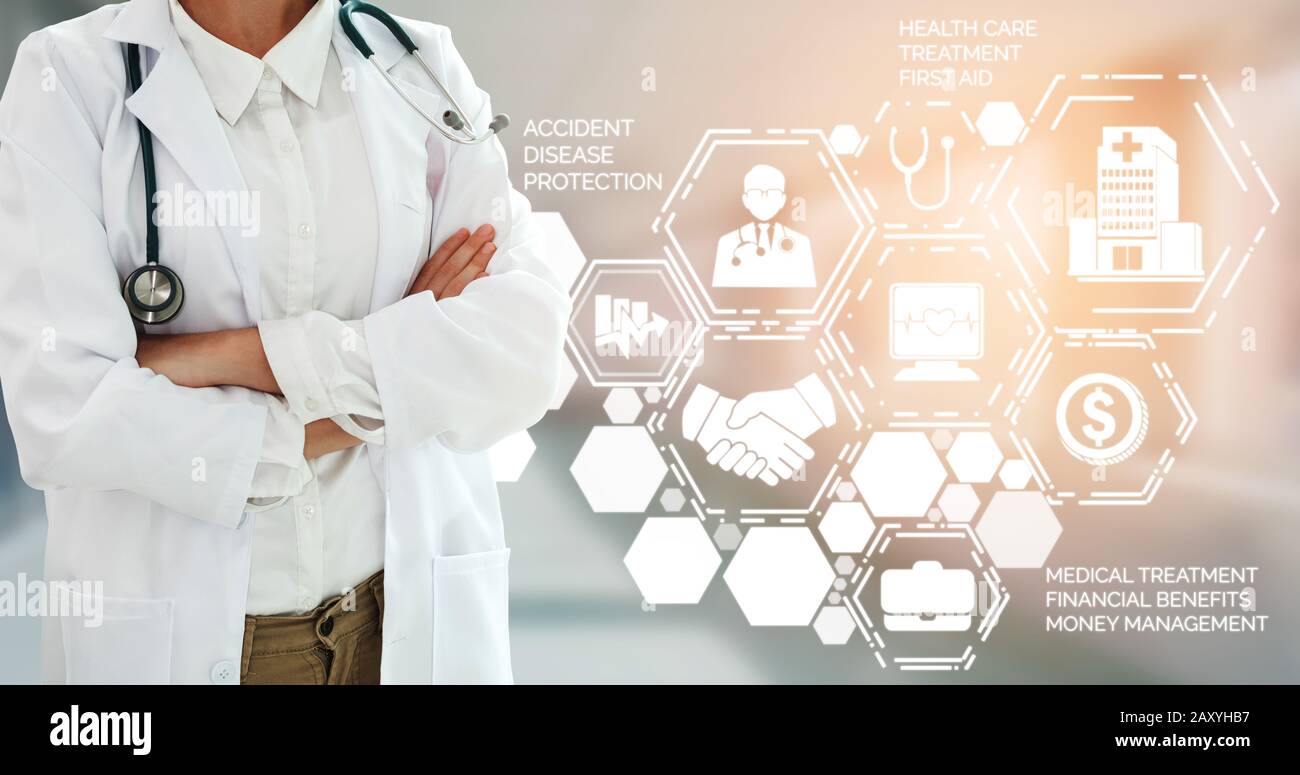 Medical Healthcare Concept Doctor In Hospital With Digital