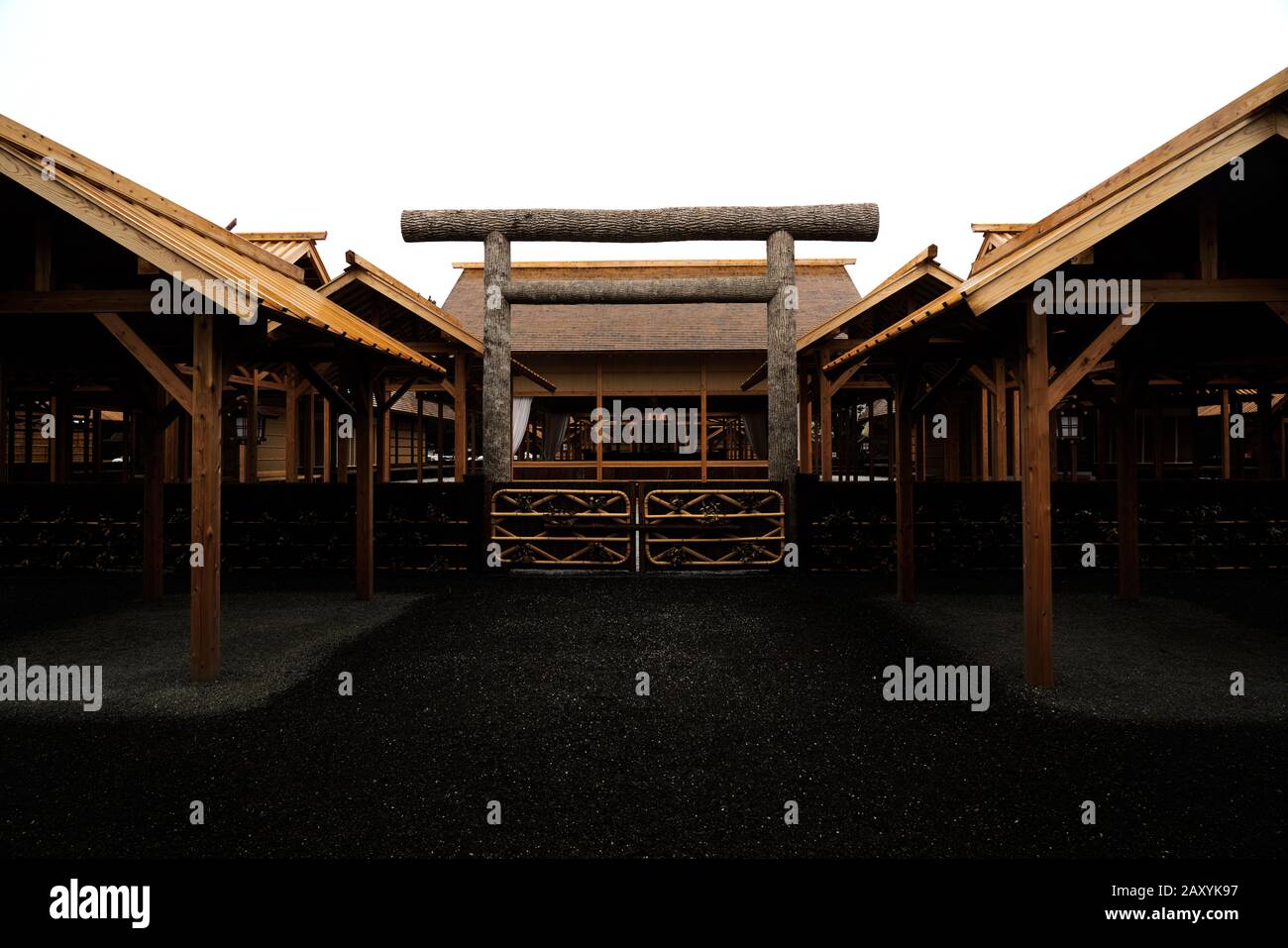 Structures built within the Tokyo Imperial Palace for the Daijosai ...