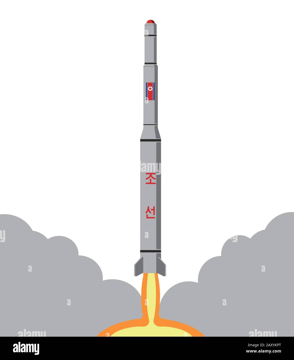 North korean missile vector illustration Stock Vector