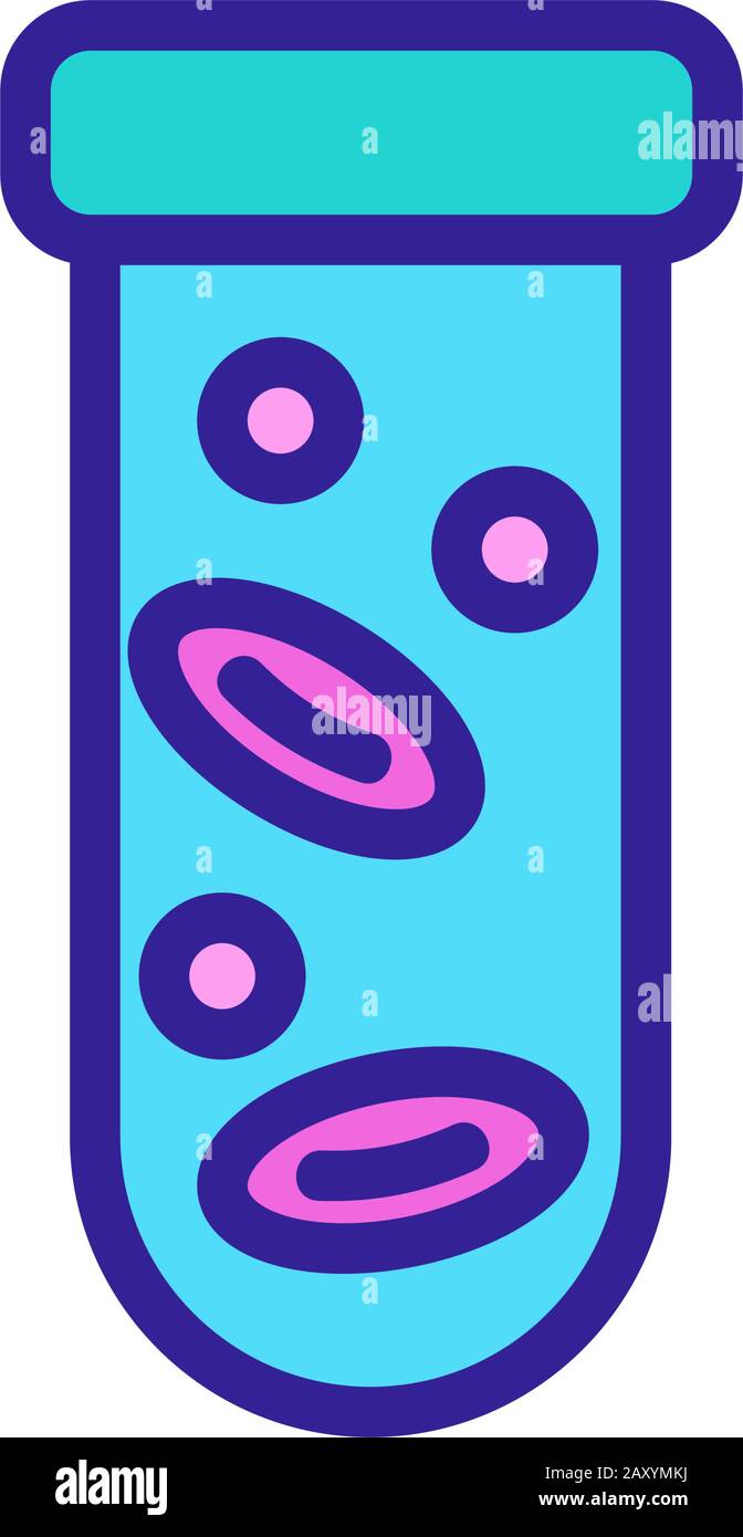blood cell analysis icon vector. Isolated contour symbol illustration ...