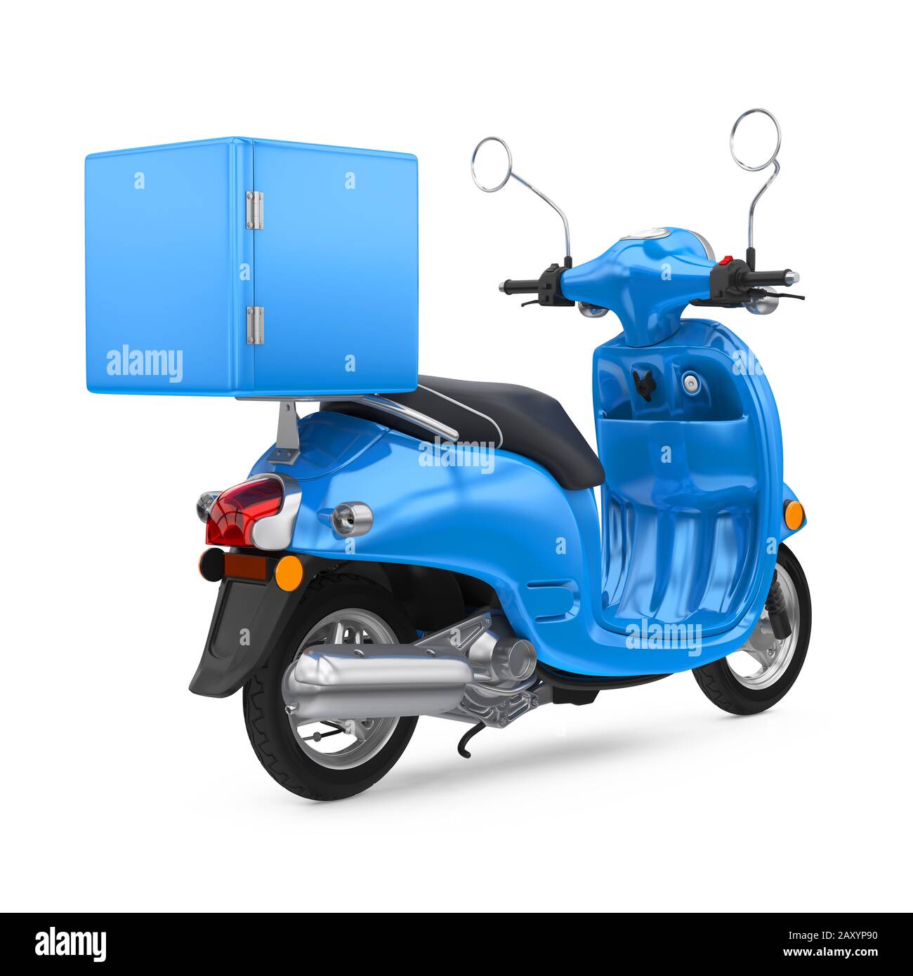 Motorcycle Delivery Box Isolated Stock Photo - Alamy