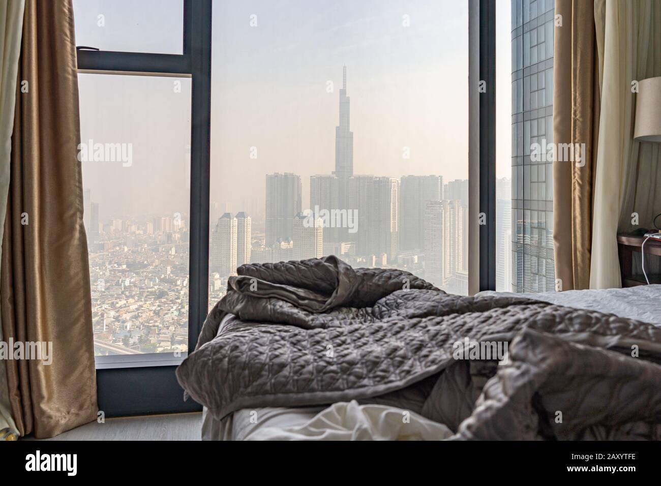 Skyscrapers And Polluted City View From Bedroom S Window Stock Photo Alamy Skyscrapers And Polluted City View From Bedroom S Window Stock Photo Alamy