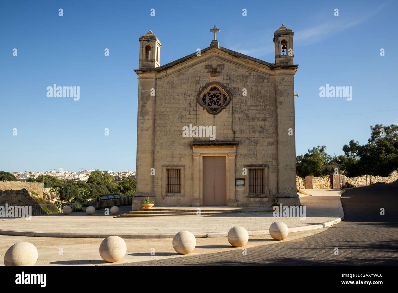 Historical church of St Matthew in Qrendi, Malta Stock Photo