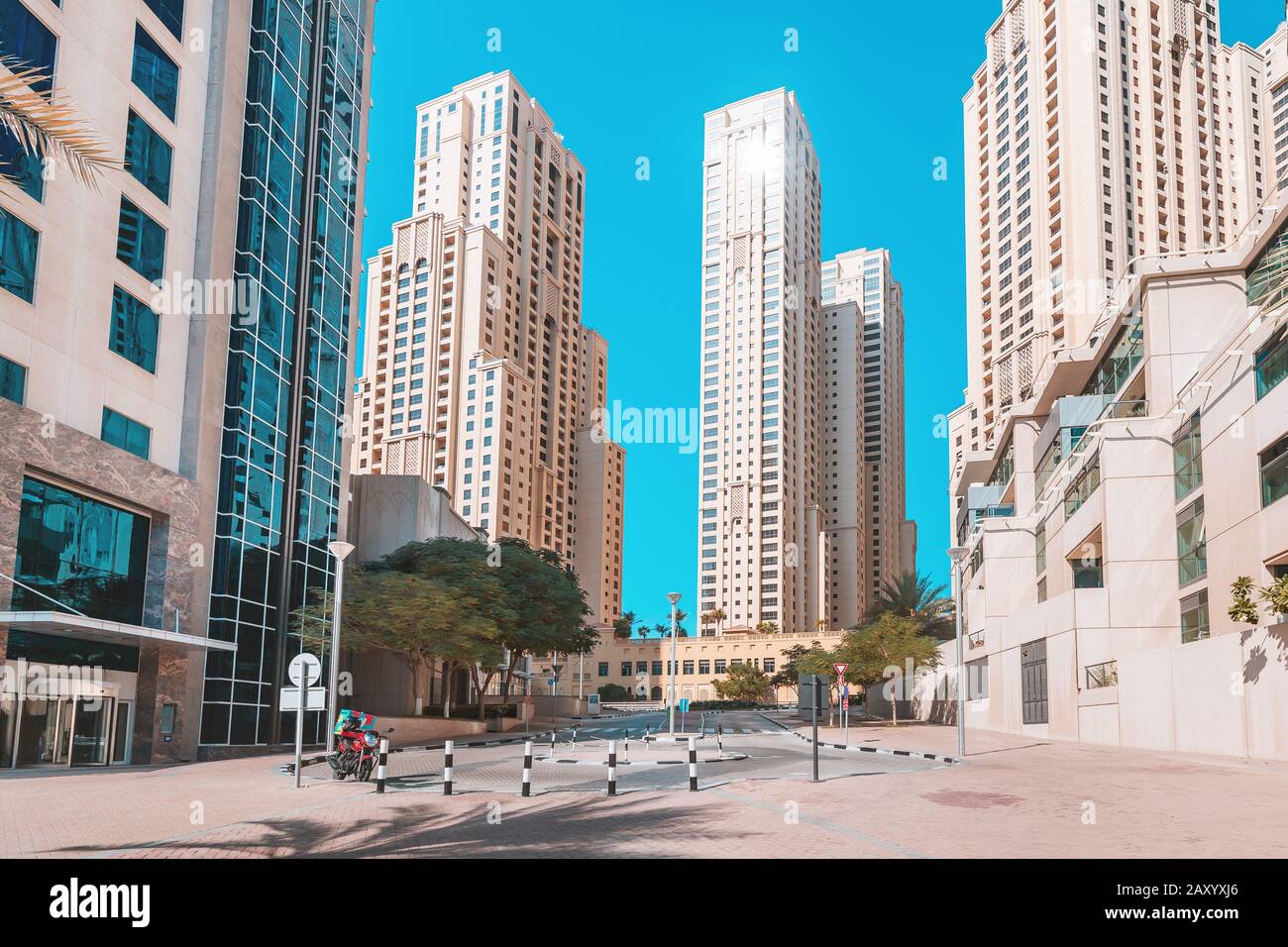 29 November 2019, Dubai, United Arab Emirates: Jumeirah beach residence Hotel in Marina district Stock Photo