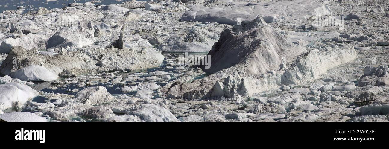 Eislandschaft, Panorama, Greenland, ice-landscape in Greenland Stock Photo