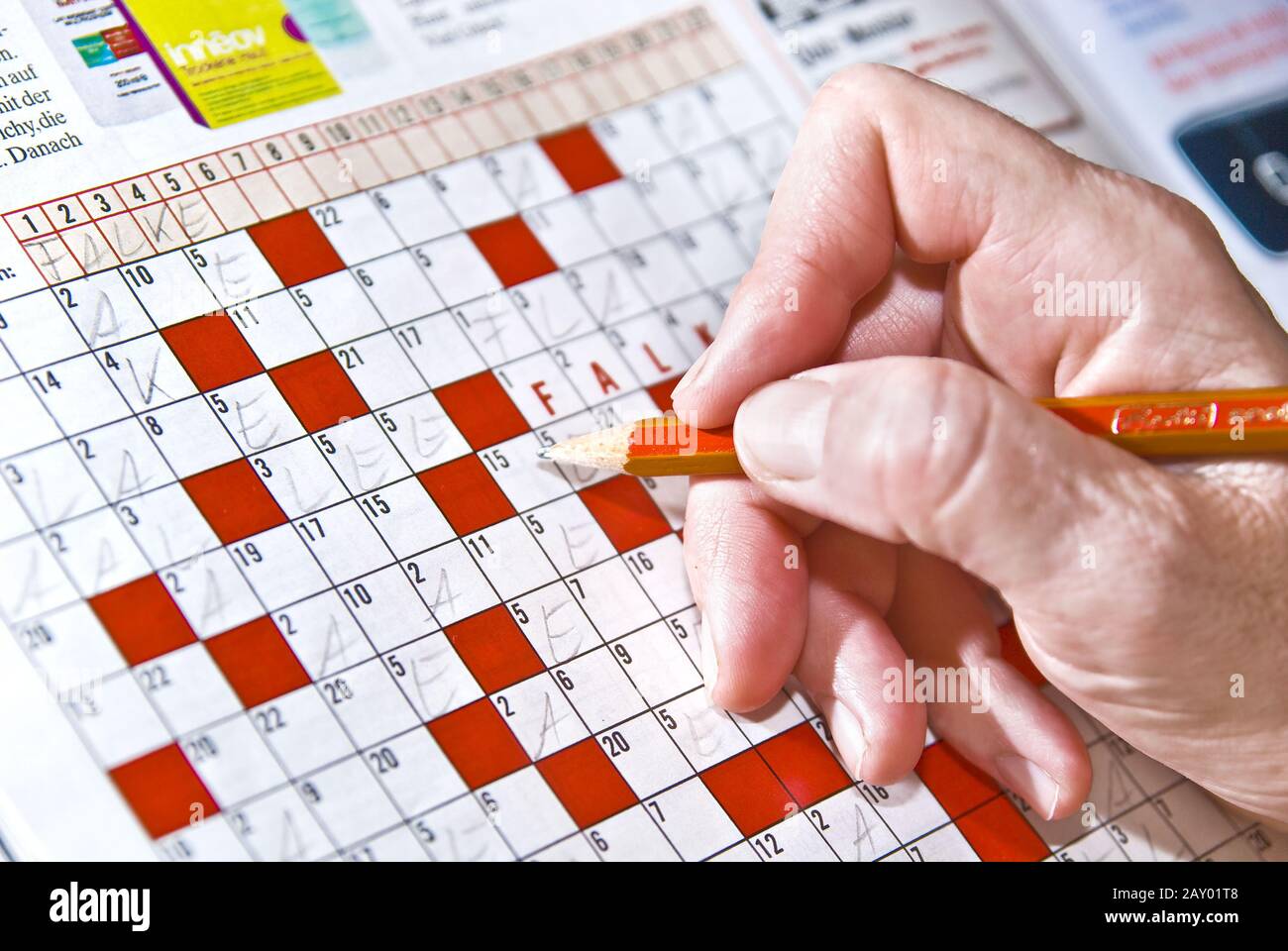crossword puzzles Stock Photo