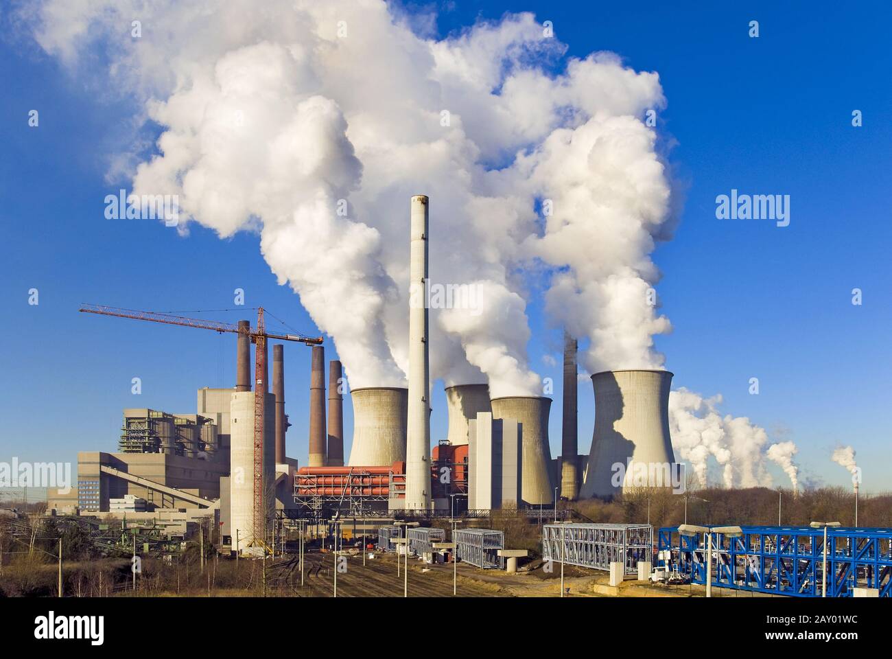 Lignite-fired power plant Neurath Stock Photo