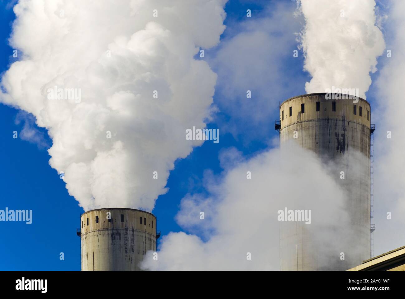 steaming vents Stock Photo