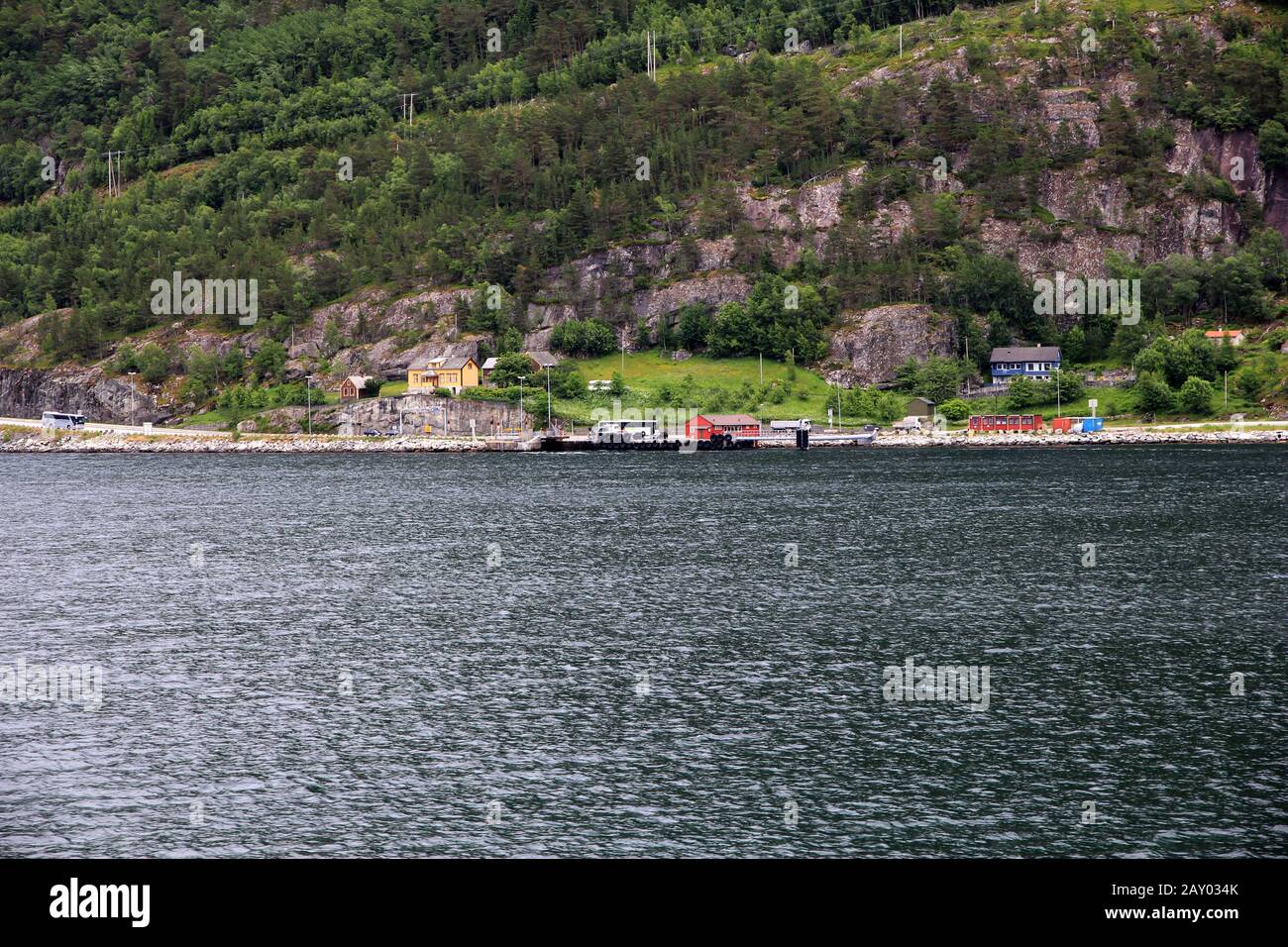 Granvin / Norway - 26 Jun 2012: Granvin Fjord in Norway, Scandinavia Stock Photo