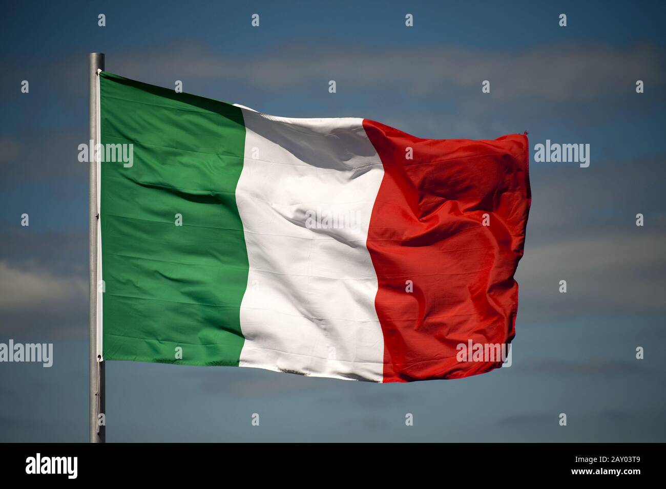 Italien Flagge Karte. Länderübersicht mit Nationalflagge Stockfotografie -  Alamy