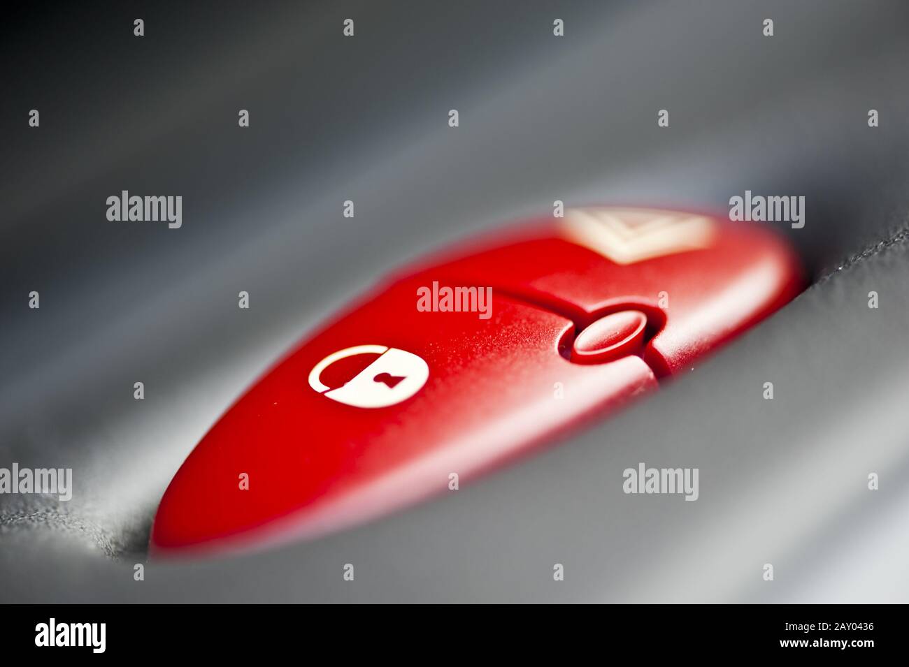 Button hazard warning lights Stock Photo Alamy