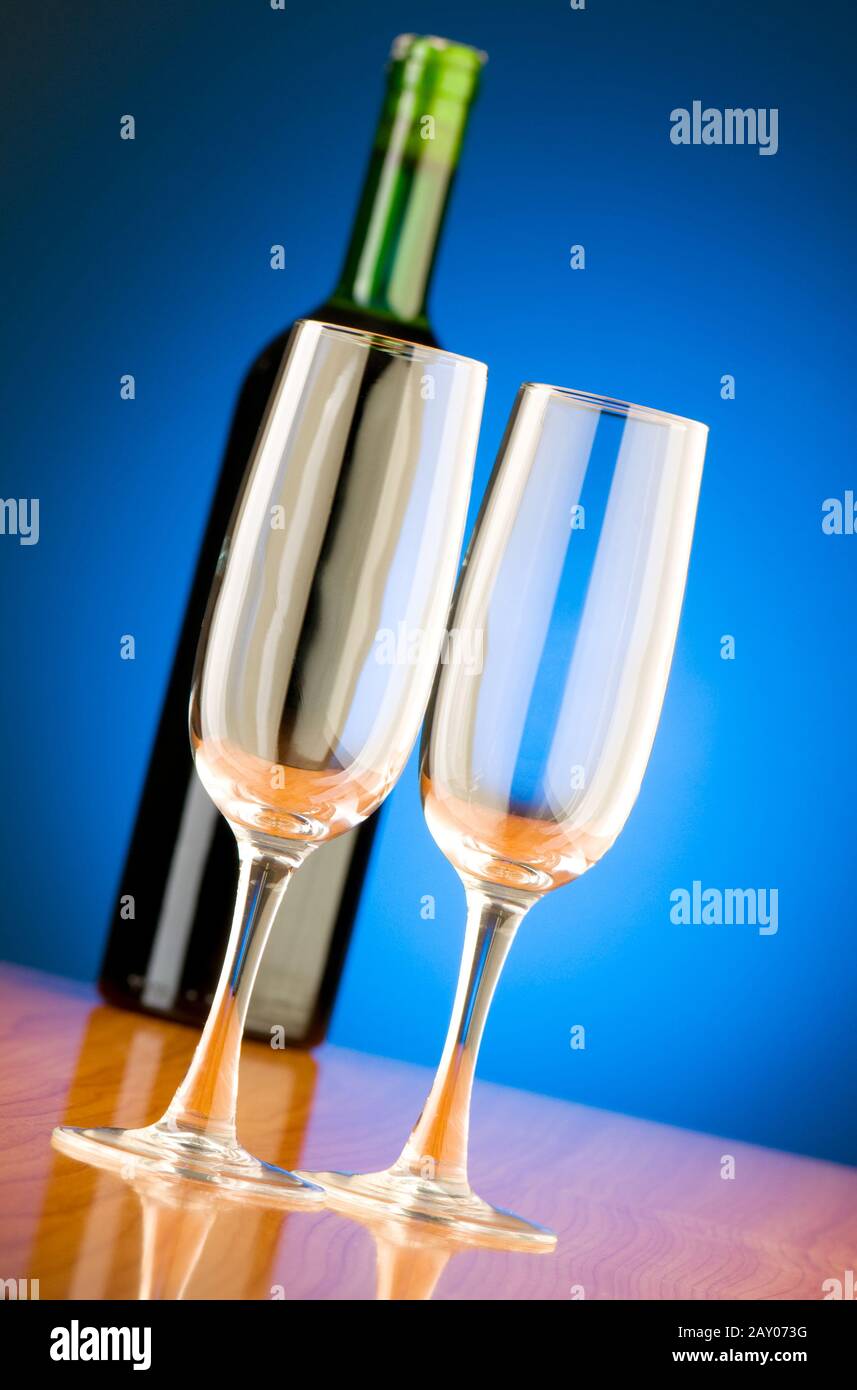 Wine concept with gradient background Stock Photo - Alamy
