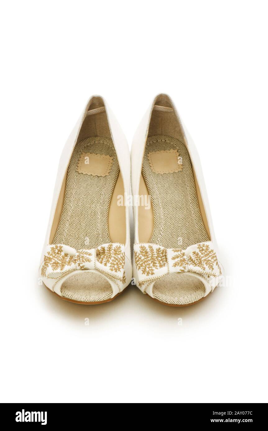 Woman shoes isolated on the white background Stock Photo - Alamy