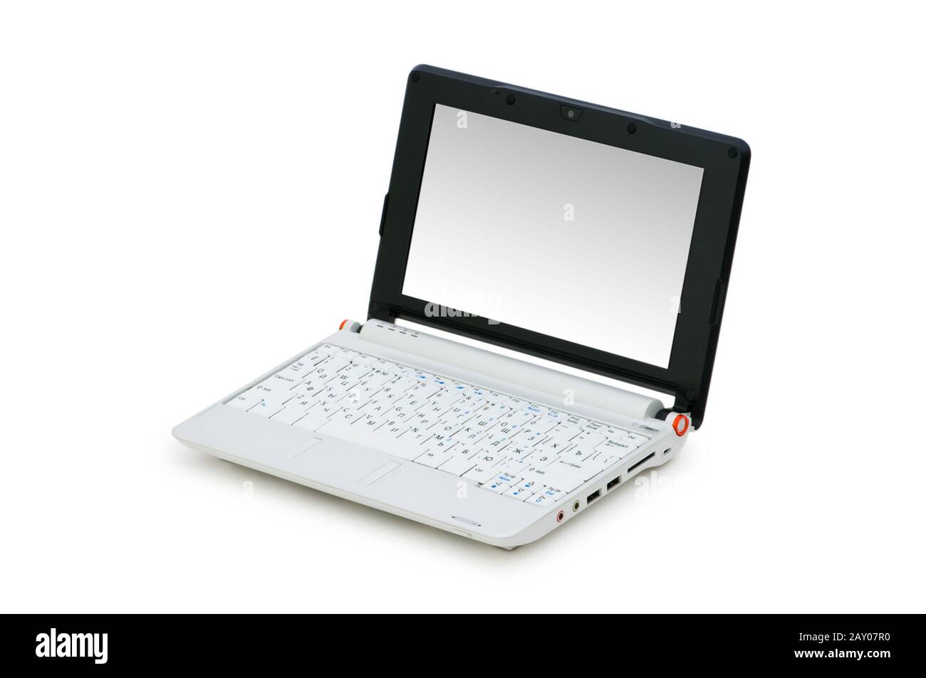 Stylish netbook isolated on the white background Stock Photo