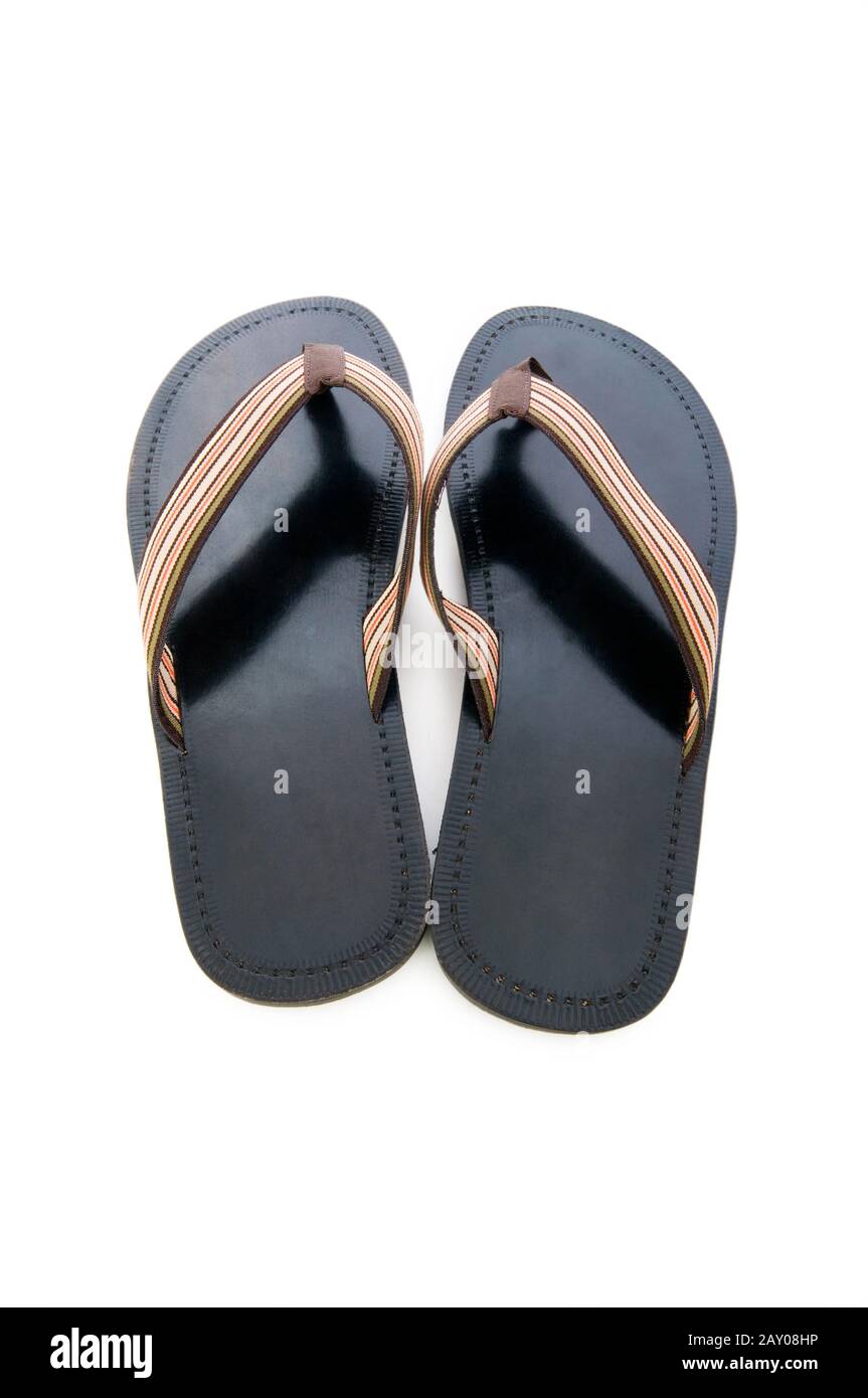 Summer shoes isolated on the white background Stock Photo - Alamy