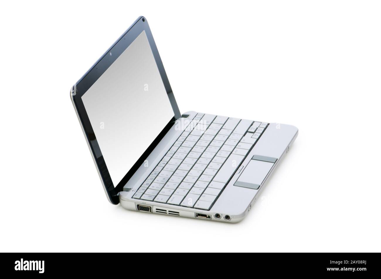 Stylish netbook isolated on the white background Stock Photo