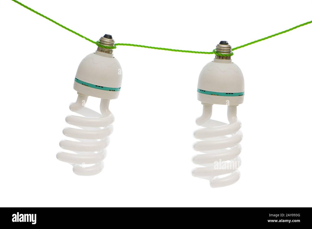 Energy saving lamp isolated on the white background Stock Photo - Alamy