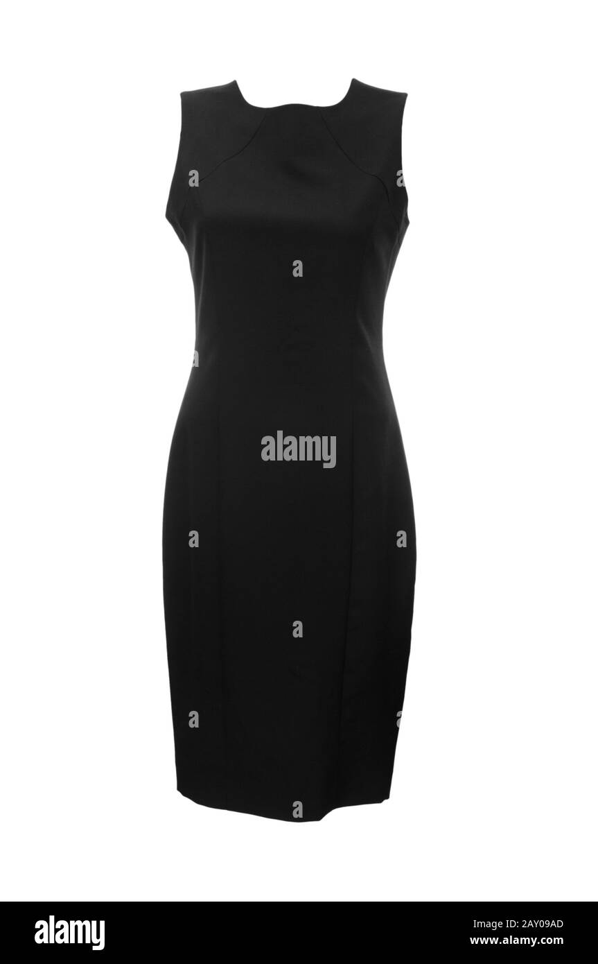 Black dress isolated on the white Stock Photo