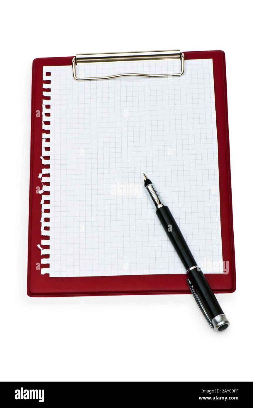 Binder with black sheet isolated on white Stock Photo Alamy