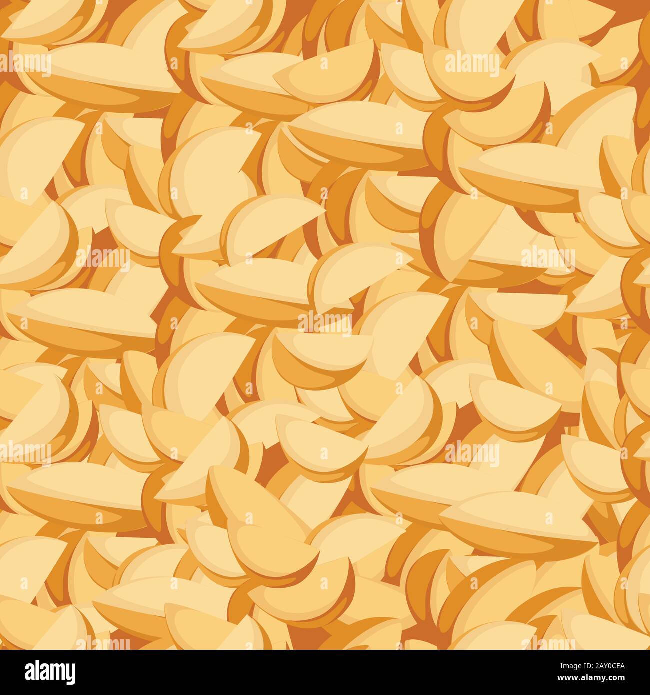 Seamless pattern of potato wedges fried food flat vector illustration Stock Vector Image & Art