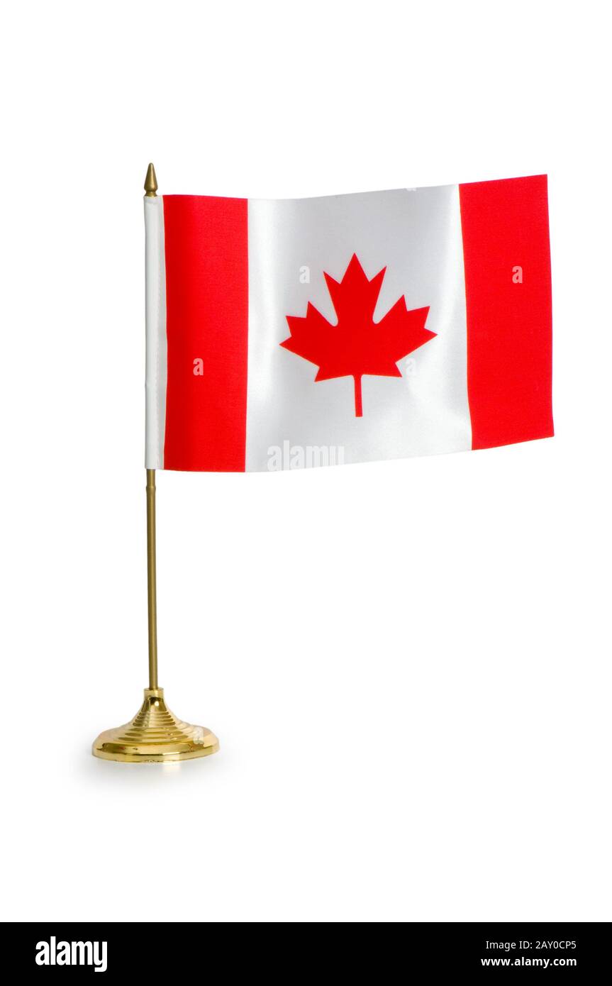 Canada flag isolated on white background Stock Photo - Alamy