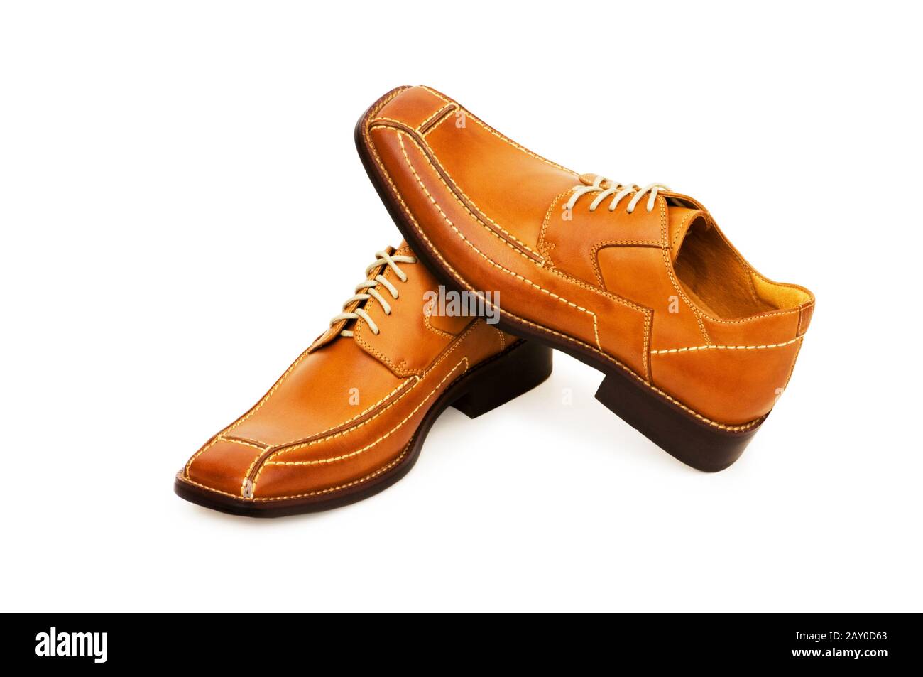 Orange shoes isolated on the white background Stock Photo Alamy