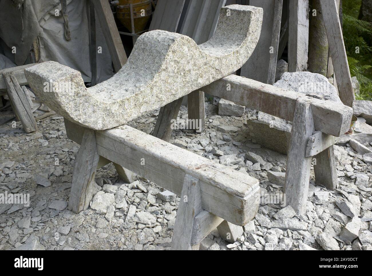 In the stone quarry Stock Photo