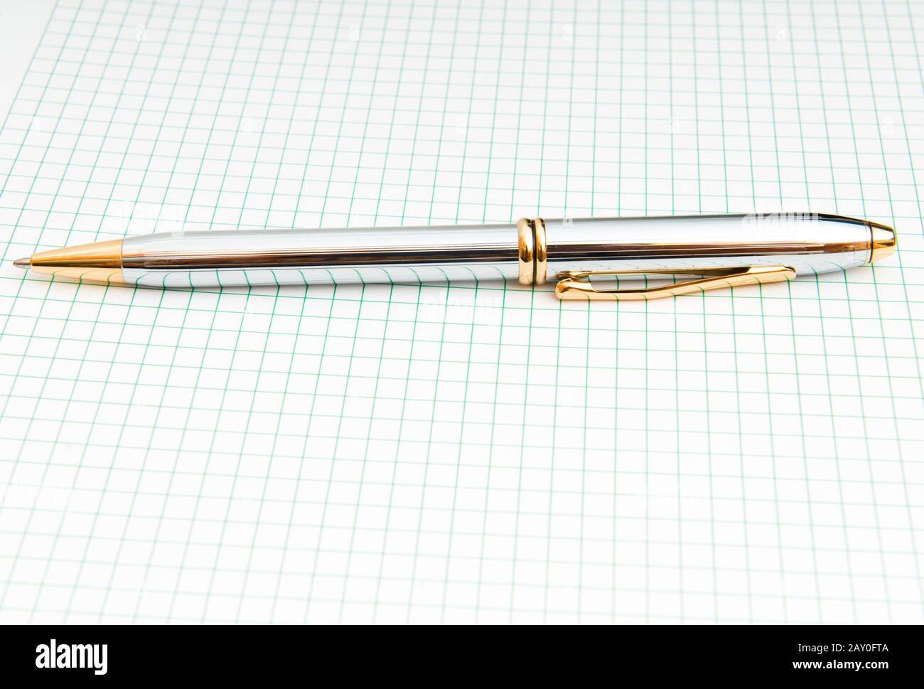 Writing pen on the blank page Stock Photo Alamy