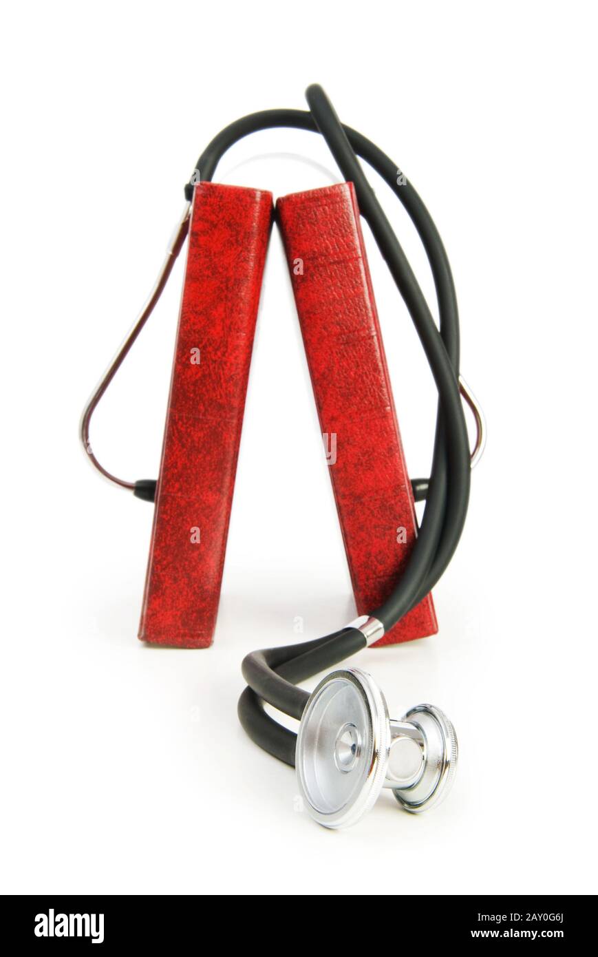 Concept of medical education with book and stethoscope Stock Photo - Alamy