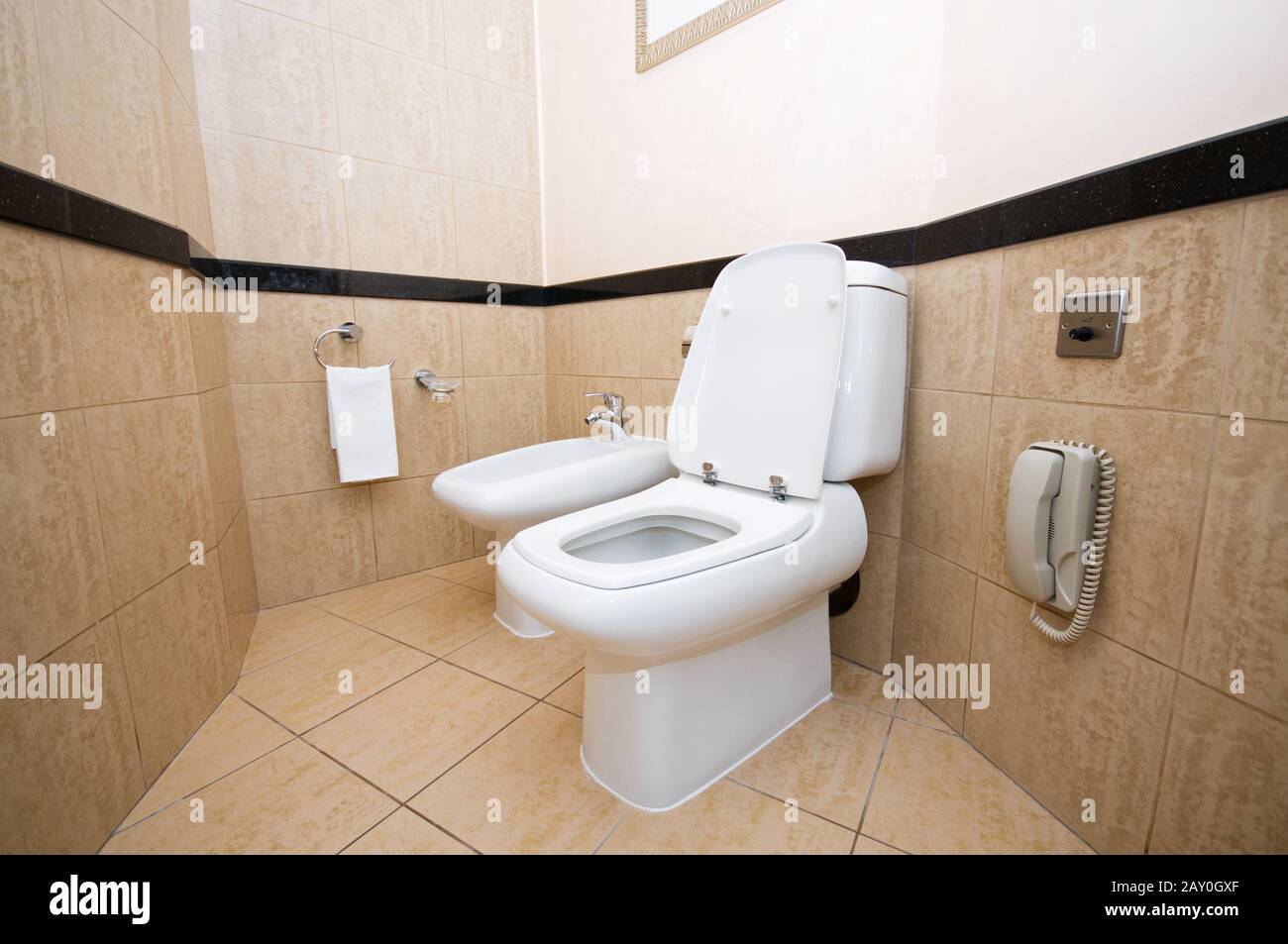Toilet in the bathroom Stock Photo - Alamy