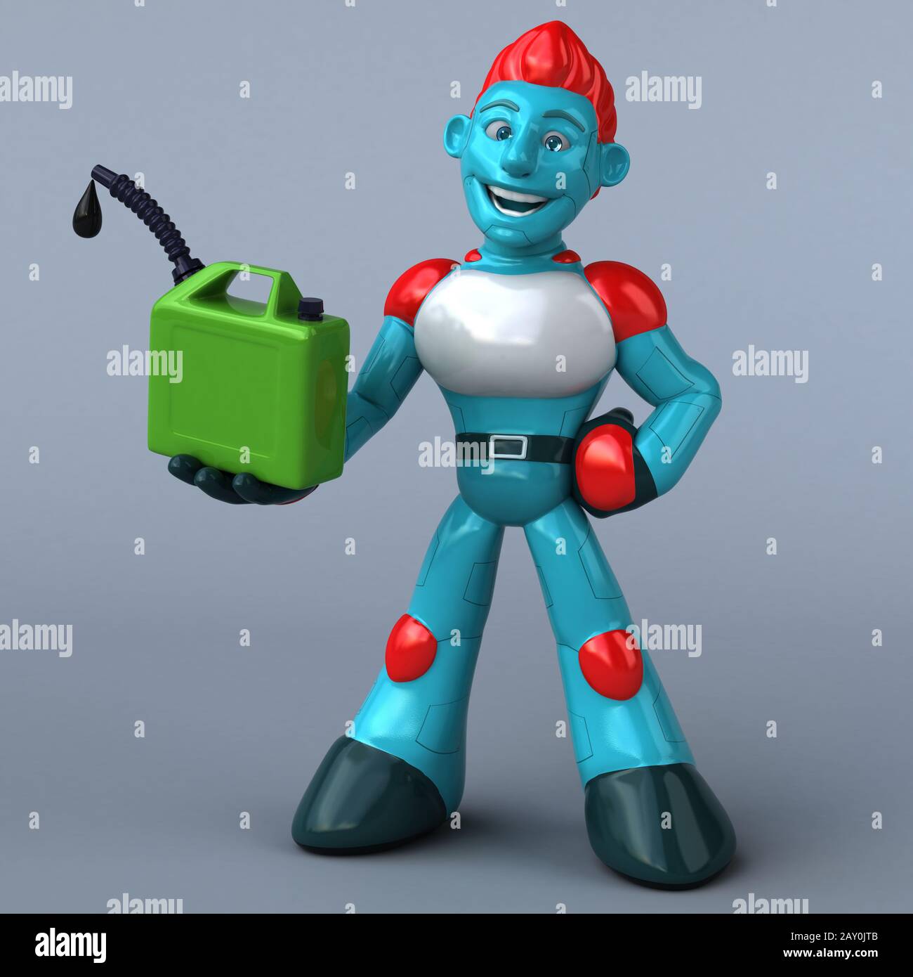 Red Robot - 3D Illustration Stock Photo - Alamy