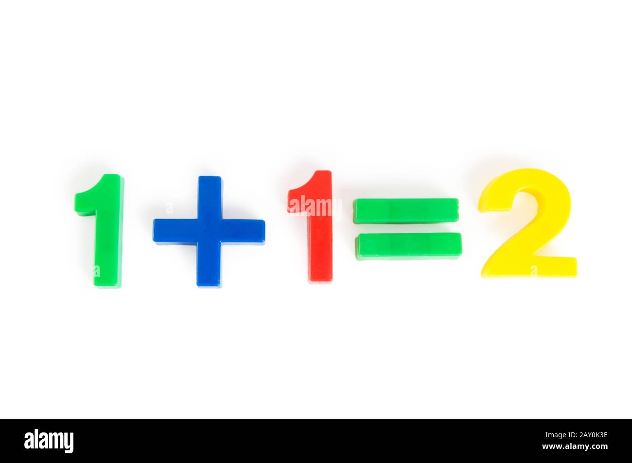 Simple math example with numbers on the table Stock Photo Alamy