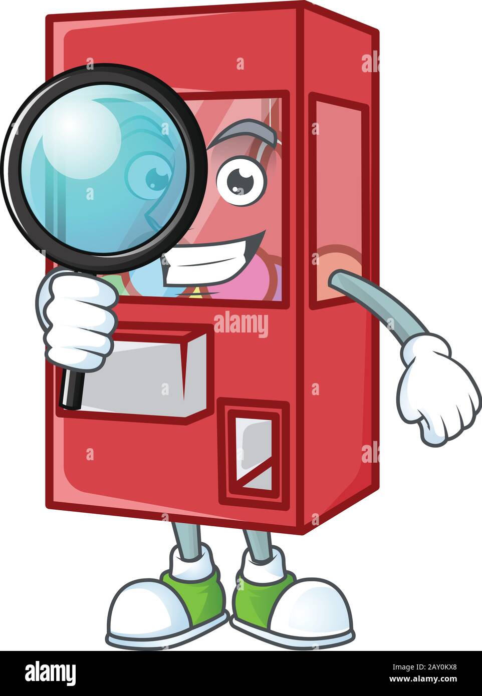 A famous of one eye toy claw machine Detective cartoon character design ...