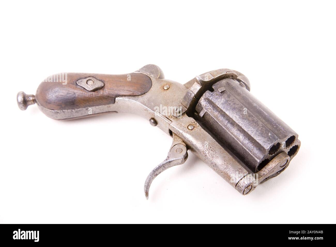 Lefaucheux revolver 1900 Jahrhuntert - Lefaucheux gun 1900 cetury Stock Photo