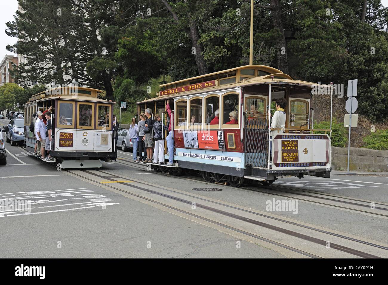 Cable Cars in San Francisco, Kalifornien, USA Stock Photo