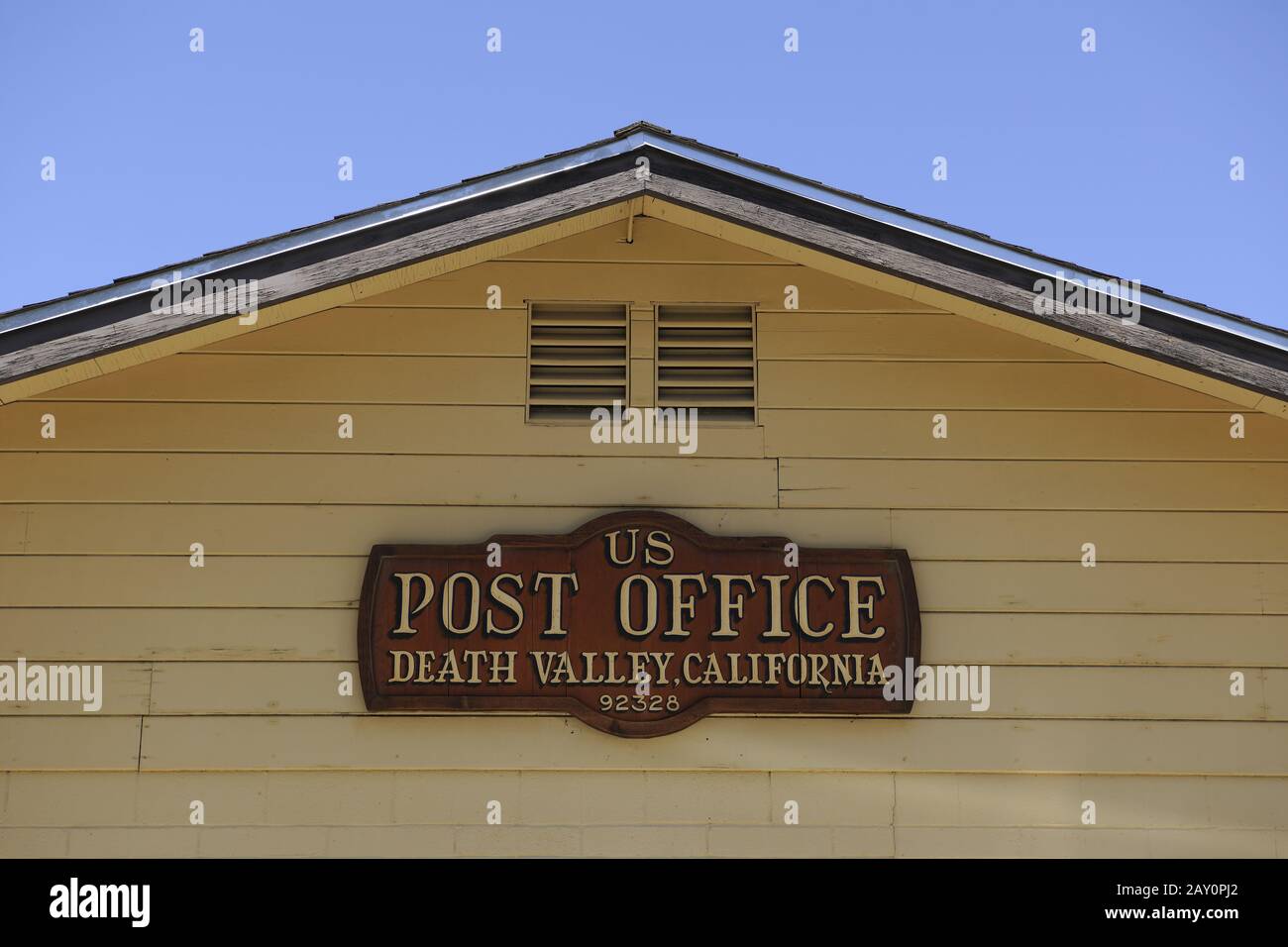 Post in Furnace Creek, Death Valley Nationalpark, Kalifornien , Stock Photo