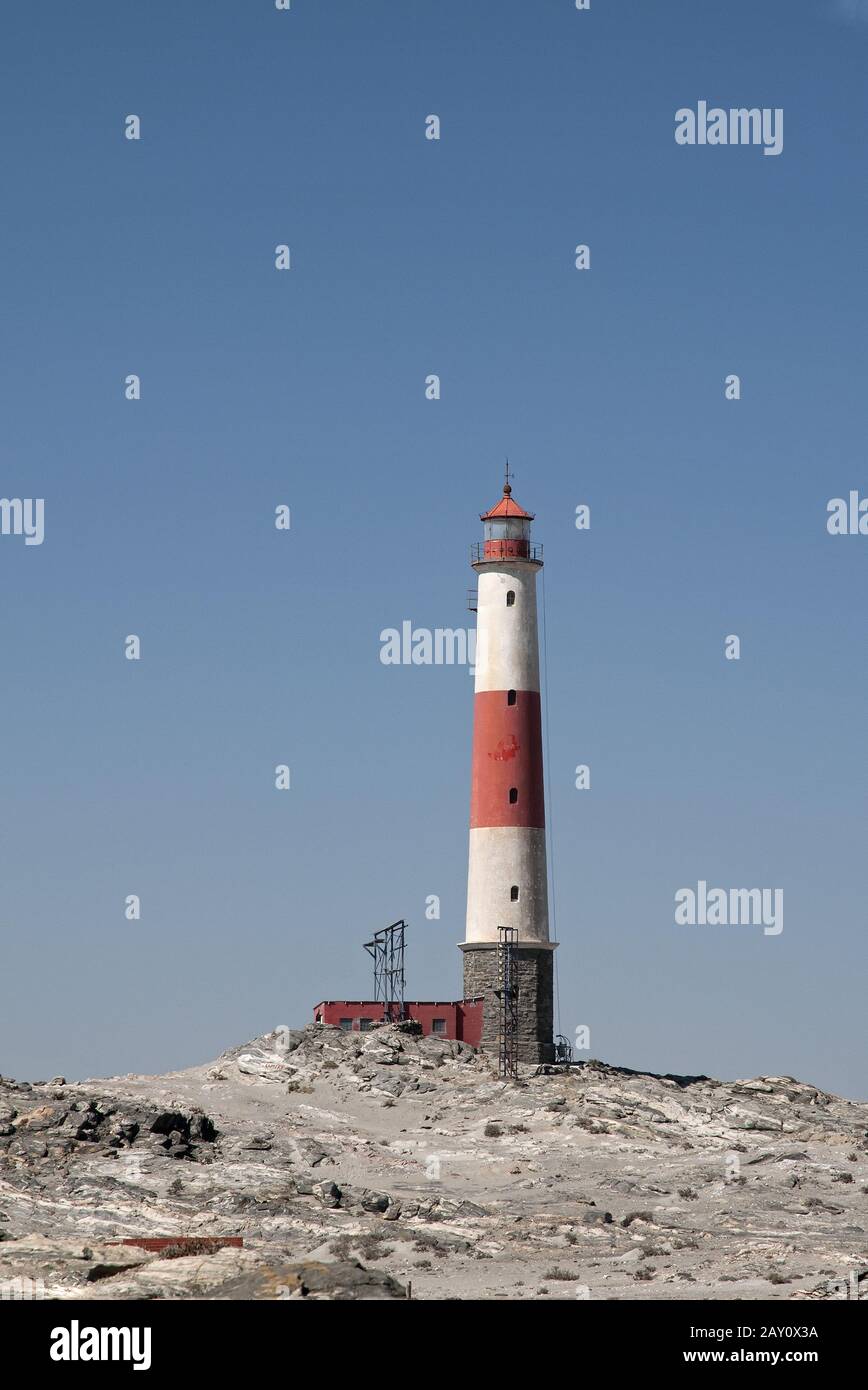 Lighthouse at Diaz Point, Namibia Stock Photo