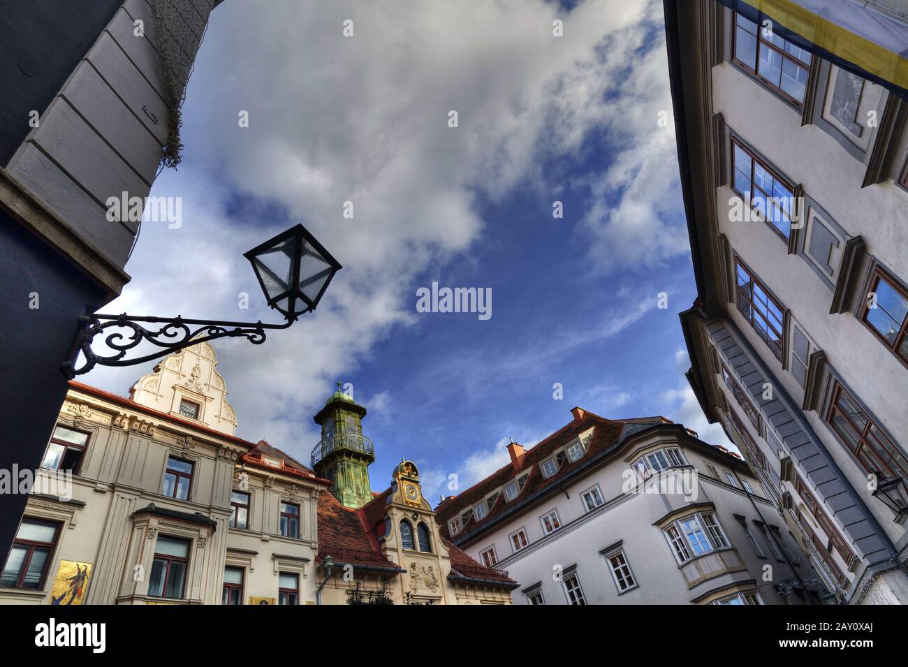 Grazer Glockenspiel am Glockenspielplatz, Graz, Styria, Austria, Europe / Grazer glockenspielon the Glockenspielplatz, Graz, Sty Stock Photo