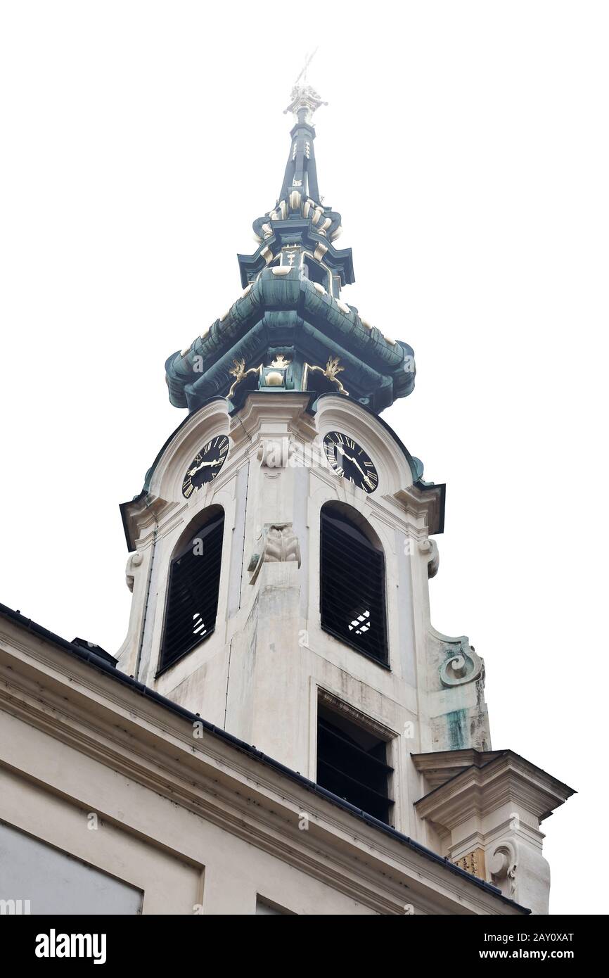 Collegiate Church Zum heiligen Kreuz Mariahilferstrasse, Vienna, Austria, Europe Stock Photo