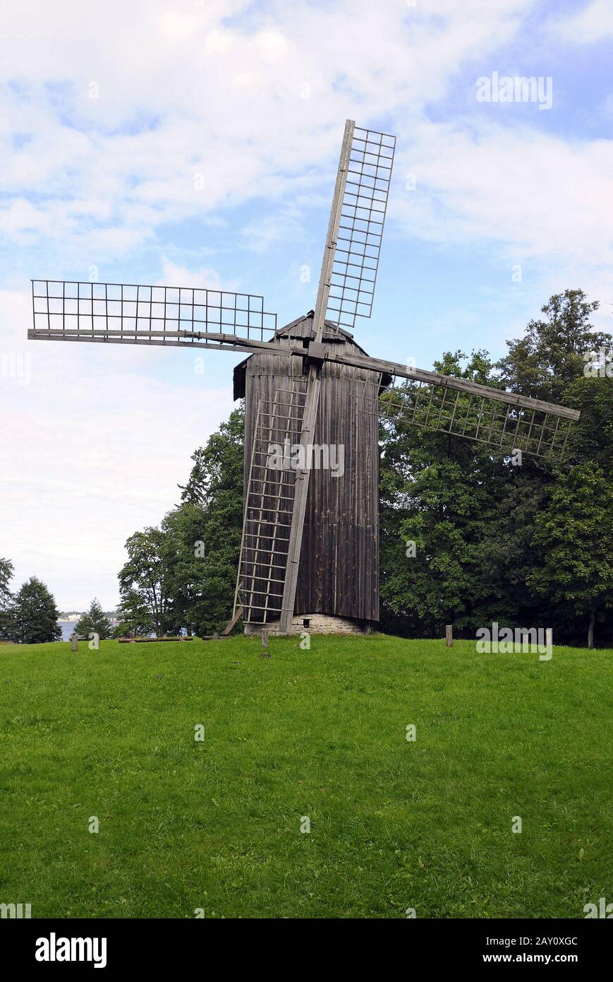 Windmill on the island Saaremaa, Estonia Stock Photo
