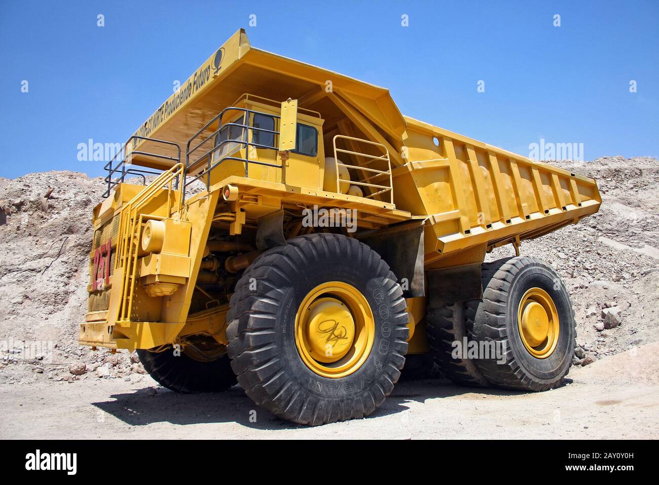 Truck in the Chuquicamata mine, Chile Stock Photo