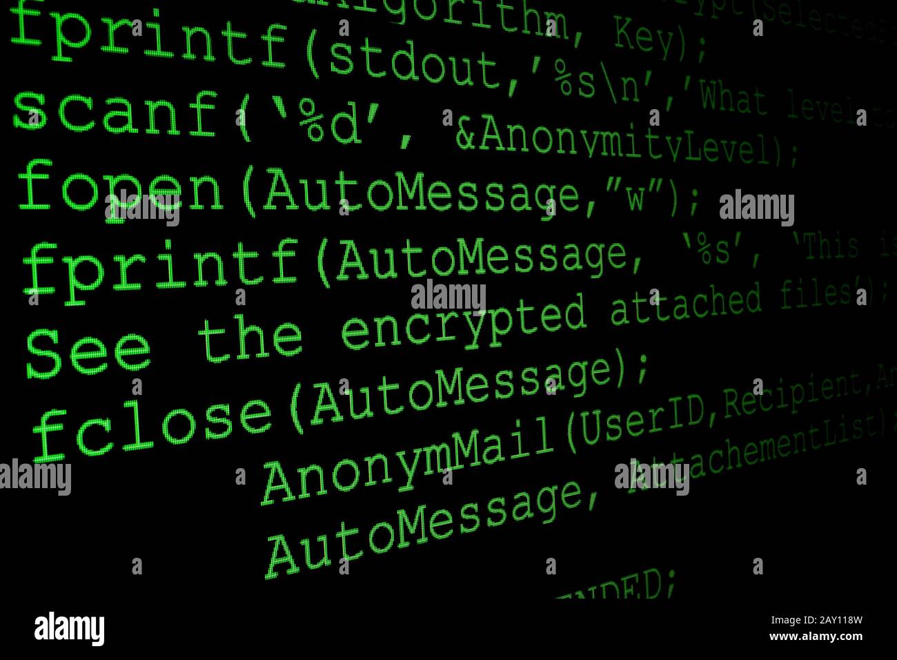 Program code on a monitor Stock Photo - Alamy