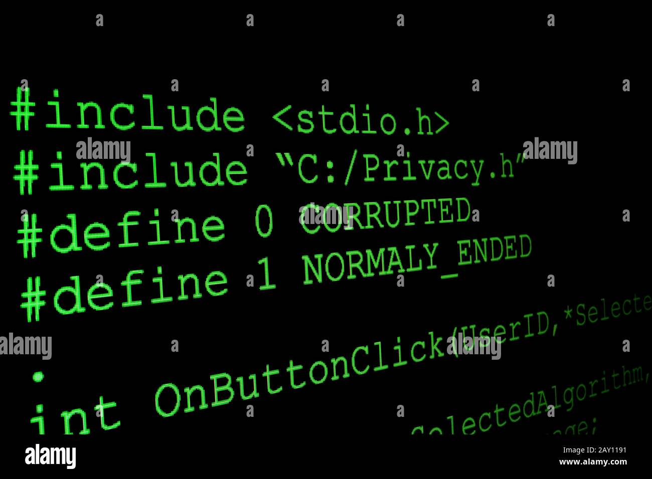 Program code on a monitor Stock Photo - Alamy