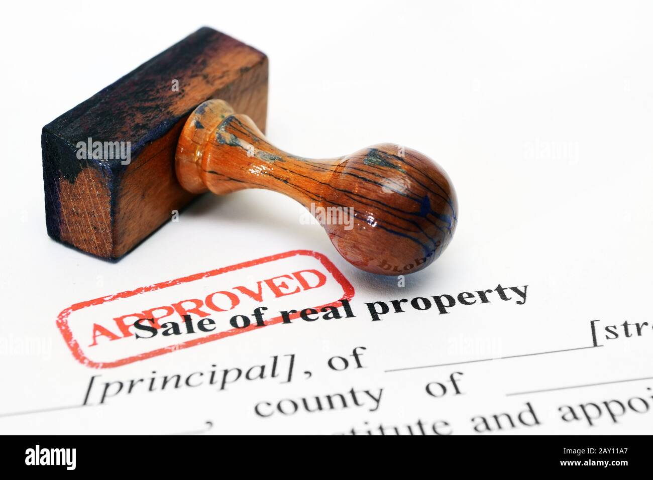 Sale of property form Stock Photo Alamy