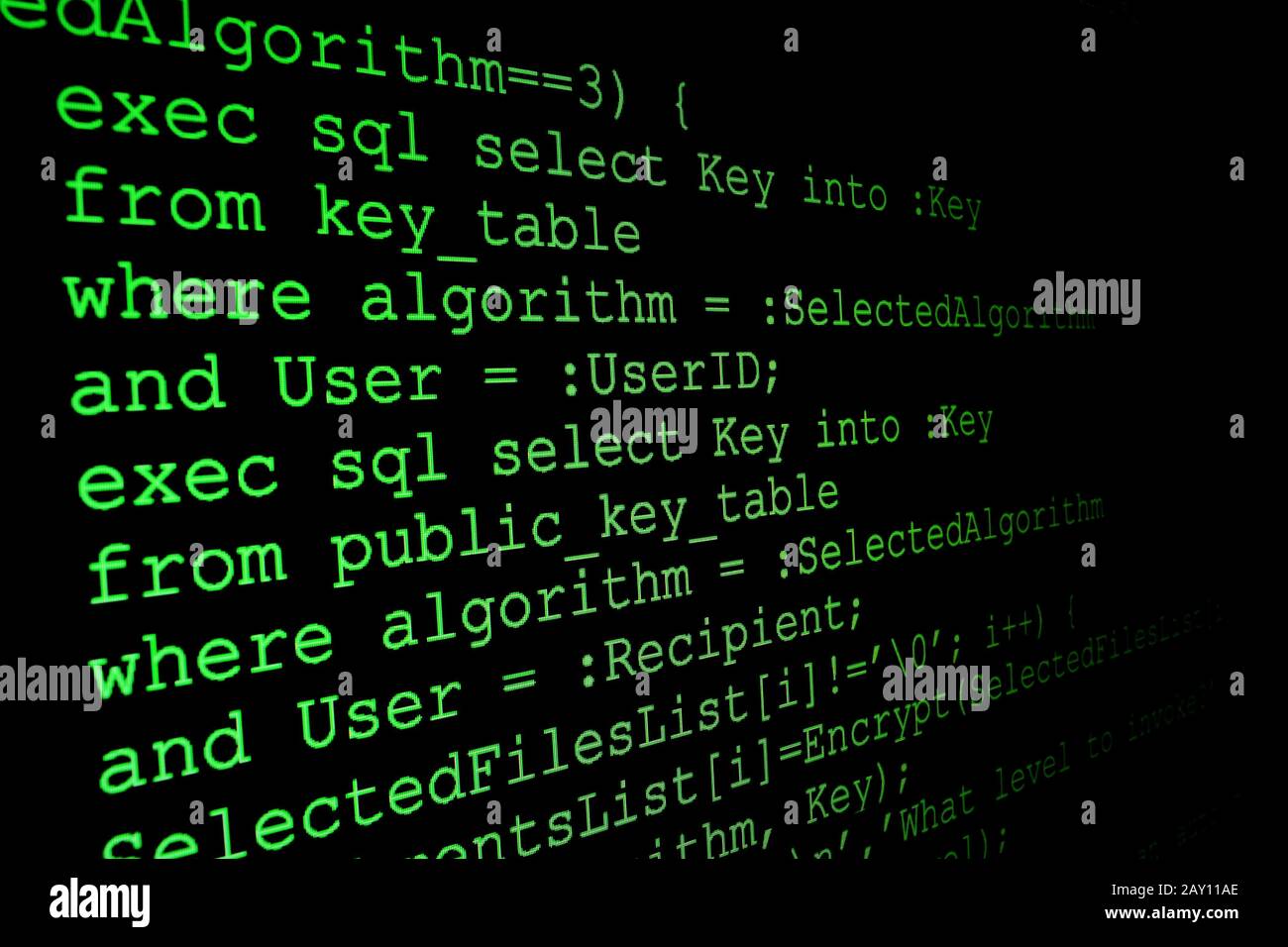 Program code on a monitor Stock Photo - Alamy