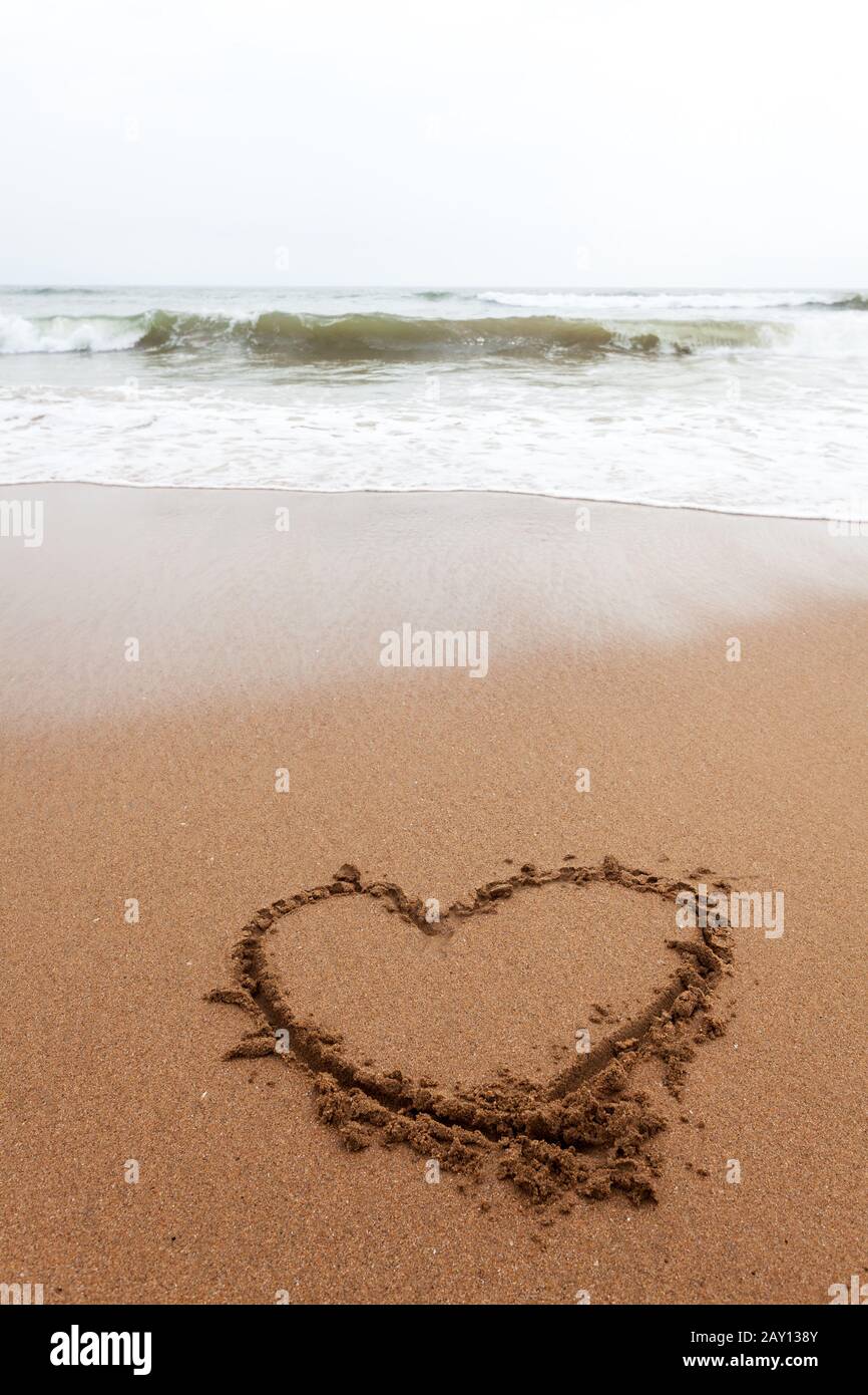 Herz Im Sand High Resolution Stock Photography And Images Alamy