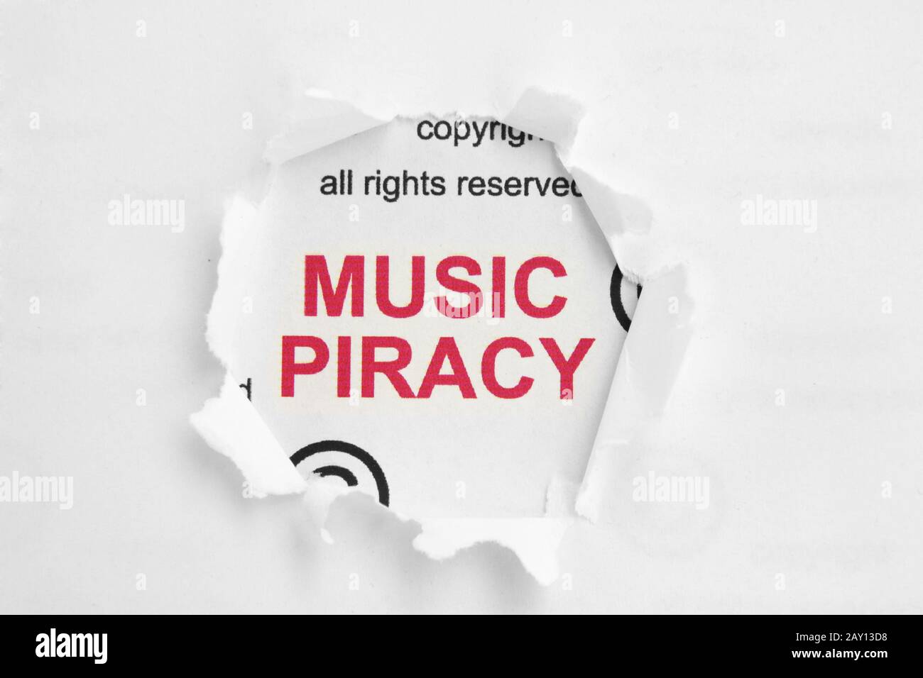 Music piracy Stock Photo