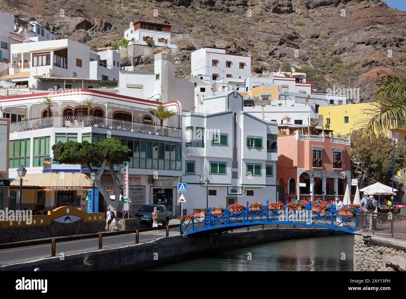 Gran Canaria, Port of Mogan Stock Photo Alamy